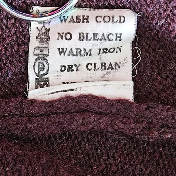 Marlboro Classics Sweater Mens XXL Burgundy LS 1/4 Zip Mock Neck VTG Wool Blend - Picture 16 of 16